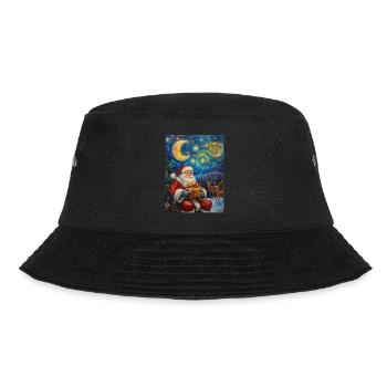 Weihnachtsmann Frauen Männer Kinder Weihnachten - Bucket Hat - Schwarz - Vorne - Lela (165cm)
