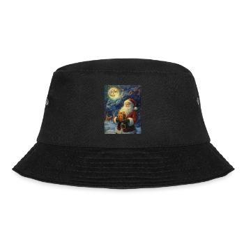 Weihnachtsmann Frauen Männer Kinder Weihnachten - Bucket Hat - Schwarz - Vorne - Lela (165cm)