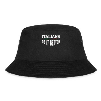 Italiener Italien Lustiger Spruch Geschenkidee - Bucket Hat - Schwarz - Vorne - Lela (165cm)
