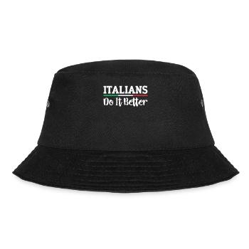 Italian Italy Funny Saying Gift Idea - Bucket Hat - black - Front - Lela (165cm)