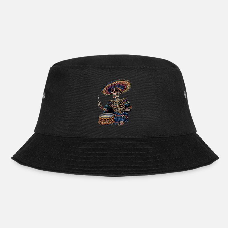Tambours squelettes mexicains - Bob - noir