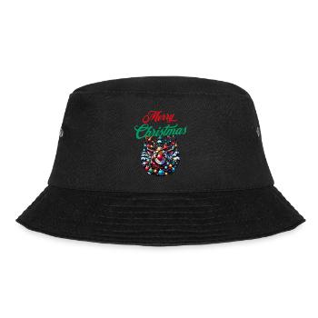 Merry Christmas wishes funny reindeer - Xmas - Bucket Hat - black - Front - Lela (165cm)