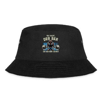 Bodybuilding Bodybuilder Fitness Geschenk Muskeln - Bucket Hat - Schwarz - Vorne - Lela (165cm)