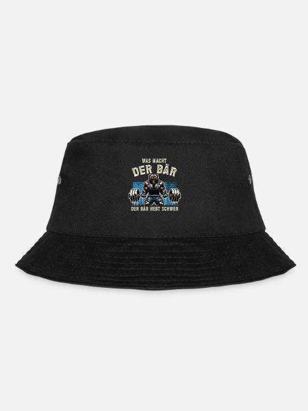 Bodybuilding Bodybuilder Fitness Geschenk Muskeln - Bucket Hat - Schwarz
