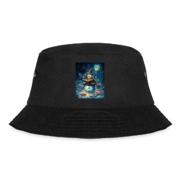 Snowman Christmas Decoration Women Men Children - Bucket Hat - black - Front - Lela (165cm)