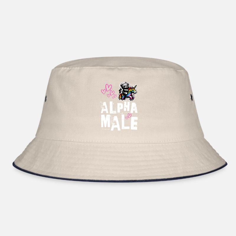Alpha Einhorn - Süßer Teddy reitet auf Einhorn Bucket Hat