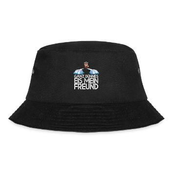 Ganz dünnes Eis mein Freund Fuchs auf Eisscholle - Bucket Hat - Schwarz - Vorne - Lela (165cm)
