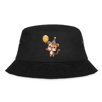 Leopard Geburtstag Comic Niedlich - Bucket Hat - Schwarz - Vorne - Lela (165cm)