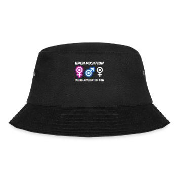 Offene Stelle Bewerbungen Jetzt Annehmen - Bucket Hat - Schwarz - Vorne - Lela (165cm)