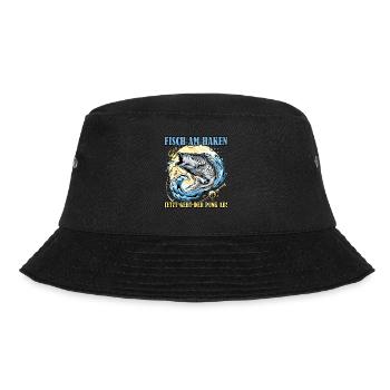 Angler FISCH AM HAKEN JETZT DER PUNK AB Lustiges - Bucket Hat - Schwarz - Vorne - Lela (165cm)