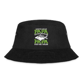 KARPFEN ANGLER PAPA WIE EIN NORMALER PAPA Lustiges - Bucket Hat - Schwarz - Vorne - Lela (165cm)