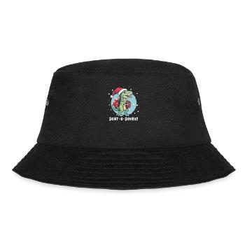 Dinosaur Christmas Sant-O-Saurus - Bucket Hat - black - Front - Lela (165cm)
