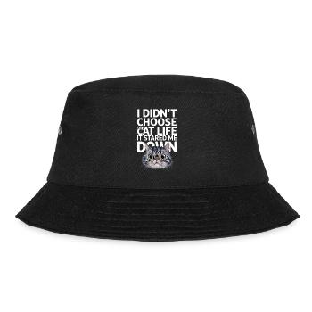 Katzenliebhaber, Dunkler Humor, Frecher, - Bucket Hat - Schwarz - Vorne - Lela (165cm)