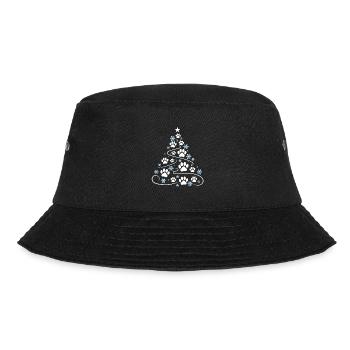 Christmas Christmas Tree Paw Paw Print - Bucket Hat - black - Front - Lela (165cm)