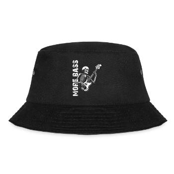 Mehr Bass - Skelett mit Bassgitarre - Bucket Hat - Schwarz - Vorne - Lela (165cm)