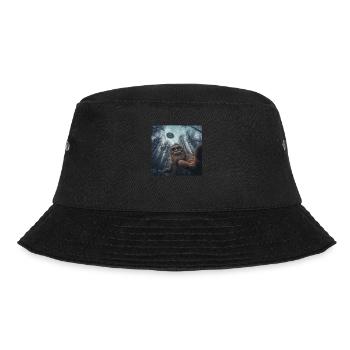 Bigfoot Rock Selfie with UFOs, Weird - Bucket Hat - black - Front - Lela (165cm)