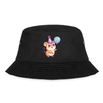Hamster Geburtstag Comic Niedlich - Bucket Hat - Schwarz - Vorne - Lela (165cm)