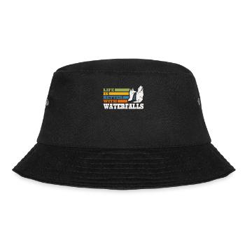 Life is better with waterfalls nature - Bucket Hat - black - Front - Lela (165cm)