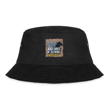 Funny Outfit teacher & student 100 days of school - Bucket Hat - black - Front - Lela (165cm)