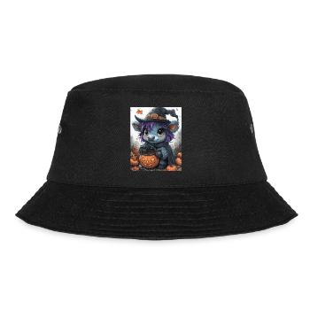 Halloween Geschenk Frauen Kuh Männer Kinder Deko - Bucket Hat - Schwarz - Vorne - Lela (165cm)