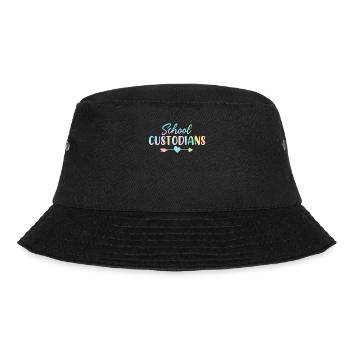 School Custodian Tie Dye Janitorial Custodian - Bucket Hat - black - Front - Lela (165cm)