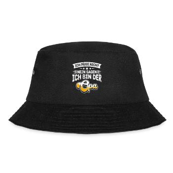 Opi MUSS NICHT NEIN SAGEN BIN DER OPA Lustiges - Bucket Hat - Schwarz - Vorne - Lela (165cm)