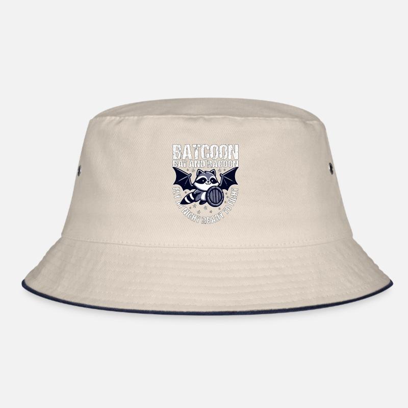 FLY AT NIGHT READY TO FIGHT - BAT AND RACOON Bucket Hat
