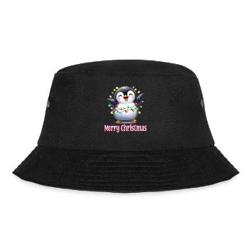 Cute Penguin Christmas Merry Christmas - Bucket Hat - black - Front - Lela (165cm)