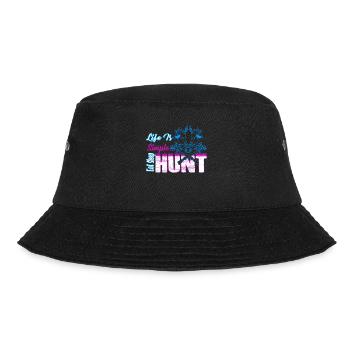 Hunting Life Is Simple Eat Sleep Hunt - Bucket Hat - black - Front - Lela (165cm)