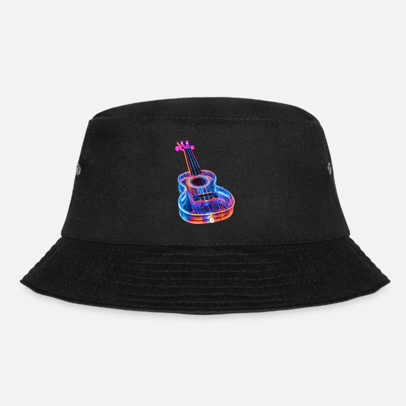 Ukulele - Bucket Hat - Schwarz