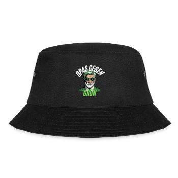 Opas gegen Grün lustige Spruch Geschenkidee - Bucket Hat - Schwarz - Vorne - Lela (165cm)