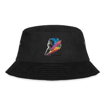 Muschel Strand Szene Serene Ozean Landschaft - Bucket Hat - Schwarz - Vorne - Lela (165cm)