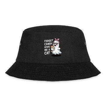 Halloween Cat Forget Candy Give Me A Cat - Bucket Hat - Schwarz - Vorne - Lela (165cm)