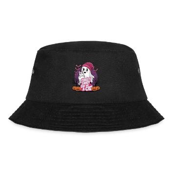 Halloween Cat Forget Candy Give Me A Cat - Bucket Hat - Schwarz - Vorne - Lela (165cm)