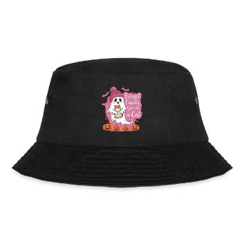Halloween Cat Forget Candy Give Me A Cat - Bucket Hat - Schwarz - Vorne - Lela (165cm)