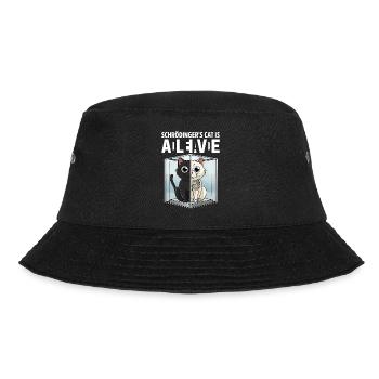 Schrödinger's Cat Dead And Alive - Bucket Hat - Schwarz - Vorne - Lela (165cm)