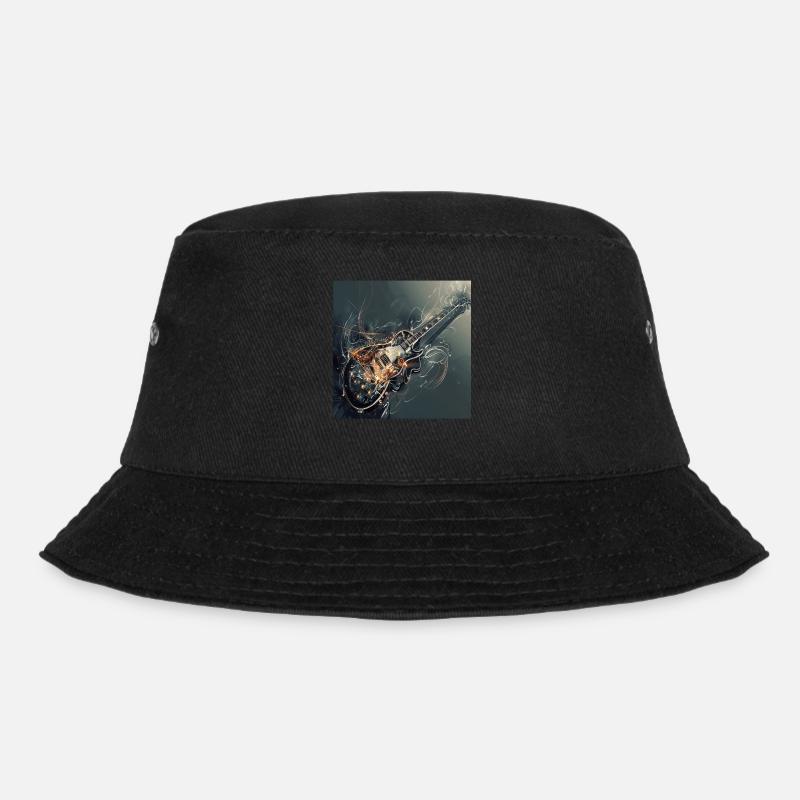 Gitarre - Bucket Hat - Schwarz