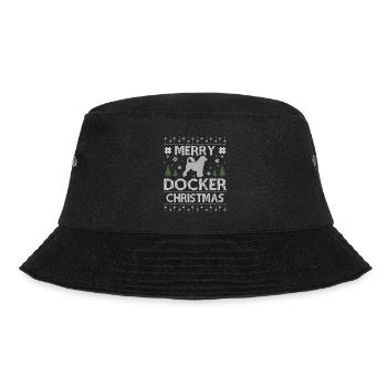 Merry Docker Christmas Dogs Ugly Christmas Dogs - Bucket Hat - black - Front - Lela (165cm)
