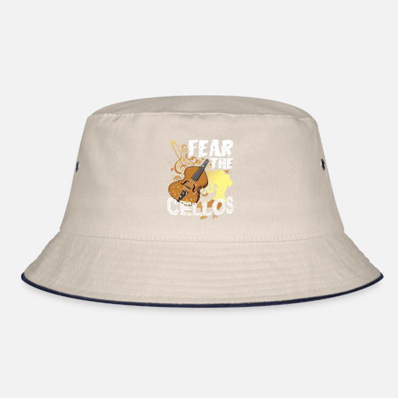 Fear The Cellos Funny Cello Player Bucket Hat