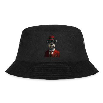 Schnauzer - Bucket Hat - Schwarz - Vorne - Lela (165cm)