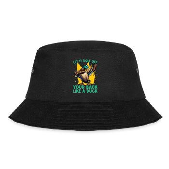 Mallard Duck Let It Roll Of Your Back Duck Hunter - Bucket Hat - black - Front - Lela (165cm)