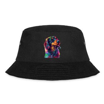 Dackel - Bucket Hat - Schwarz - Vorne - Lela (165cm)