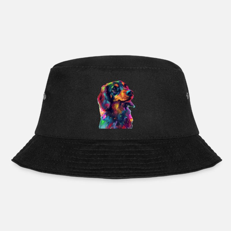 Dackel - Bucket Hat - Schwarz