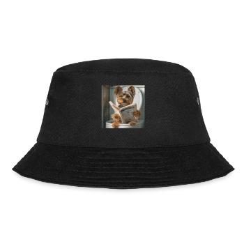 Yorkshire Terrier - Bucket Hat - Schwarz - Vorne - Lela (165cm)