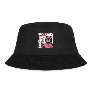 Célibataire Saint-Valentin Amour Cupidon Drôle Dicton - Bob - noir - Devant - Lela (165cm)