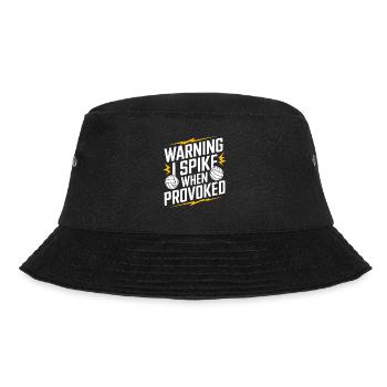 Volleyball Player And Fan Spike Serving - Bucket Hat - black - Front - Lela (165cm)