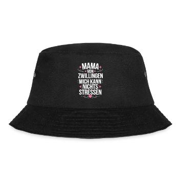Zwillingsmama Mama von Zwillingen Zwillings Mutter - Bucket Hat - Schwarz - Vorne - Lela (165cm)