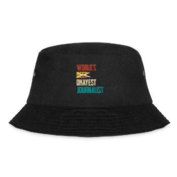 World's Okayest Journalist Humorous Saying - Bucket Hat - black - Front - Lela (165cm)
