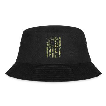 Pull Camouflage Schießsport Motiv - Bucket Hat - Schwarz - Vorne - Lela (165cm)