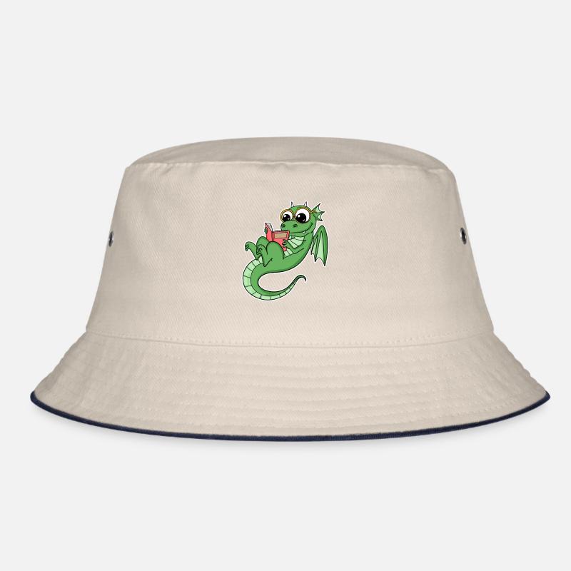 Drache Bücher Buch Lesen Bucket Hat
